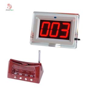 restaurant food service call system with menu holder button