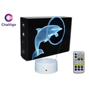 Dolphin Optical 3D LED Illusion Lamps Base 87*87*38mm RGB Color Decoration