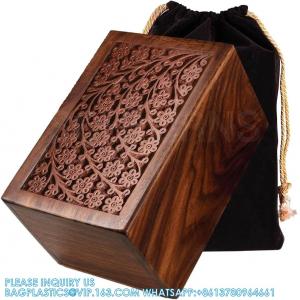 Cremation Urn For Human Ashes Adult Male/Female - Decorative Urns - Wooden Casket Urn - Funeral Burial Urns ​For Human