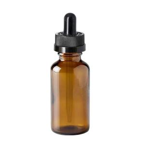 China 1oz Glass Dropper Bottles Amber Dropper Bottle Tincture Bottle 30ml With CR Cap supplier