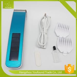 China GM-759 Electric Rechargeable Hair Clipper with Solar Panel 600mAh Hair Trimmer supplier