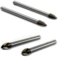 China Cross Type Tipped Glass And Tile Drill Bit With Round Shank 3mm-20mm Size on sale