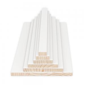 White Paint Strip Wood Moulding Frame Primed MDF Moulding Baseboard