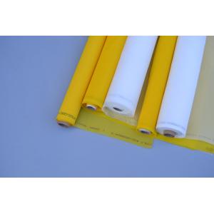 China 100 % Polyester Material Monofilament Screen Printing Mesh White / Yellow Color supplier