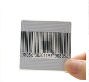 China Security retail store security alarm system rf eas soft label 40*40mm square barcode sticker on sale 