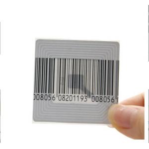 Security retail store security alarm system rf eas soft label 40*40mm square barcode sticker