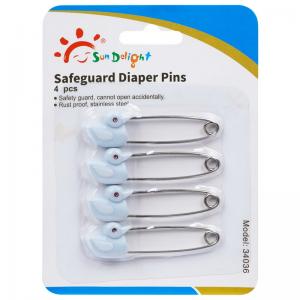 China 4pcs Stainless Steel Safeguard Baby Diaper Pins supplier