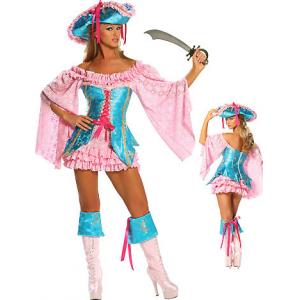 China Wholesale Pirate Costumes Buccaneer Fantasy Costumes for Halloween Christmas Carnival supplier