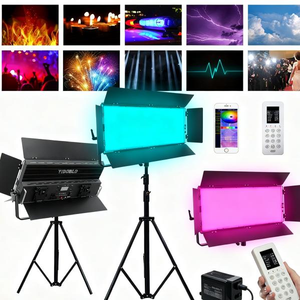 300W Tunable RGB LED Photography Light with 12 Built-In FX Modes