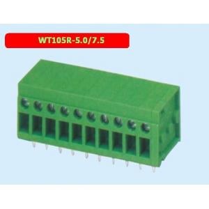 Industrial Screw Type PCB Terminal Block WT105R  Spacing 5.0 / 7.5 Mm