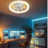China Control remoto de la APP de fábrica Smart Low Profile Ceiling Fan Light Flush Mount LED Ceiling Light 6 Velocidades del viento Nuevas tecnologías ventiladores de techo wholesale
