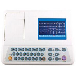 China Digital ECG Machine 5 inch ECG Monitoring System with Rechargeable Li-ion Battery supplier