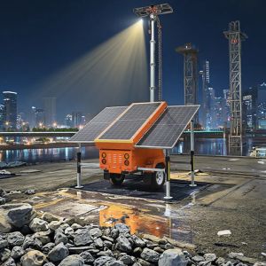 Solar Lighting Towers Beam Angle 350° High Output Solar Lights Construction Sites Portable Solar Light Tower