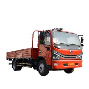 China Single Row Transit Box Truck Column Plate Logistics Transportation Red Cargo Truck supplier