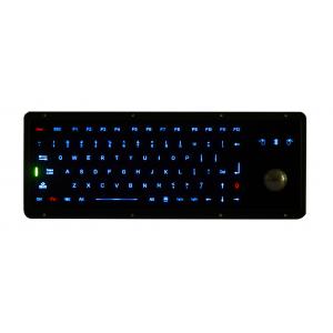 China IP67 Dynamic Water Proof Marine Black Metal Keyboard With Track Ball supplier