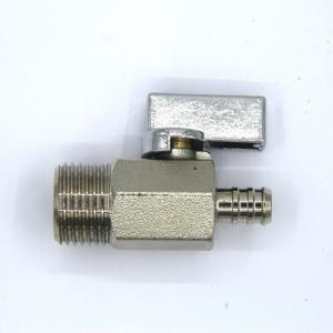 Mini Small Zinc Alloy 1/2 Brass Ball Valve Polished Electroplating Water Pipe Joint Accessories