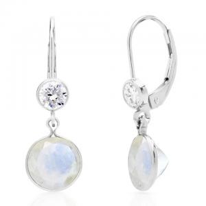 White Zircon Jewelry Wholesale Moonstone Jewelry Fine Design  Earring