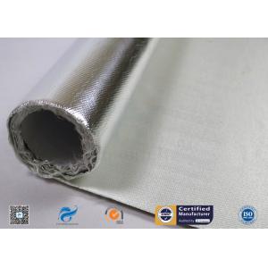 0.8mm Silver Aluminum Foil Laminated Fiberglass Fabric Heat Resistant