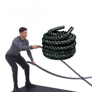China Polyester Polypropylene Battle Rope 12m Commercial Gym Power Training for Sports Activities supplier