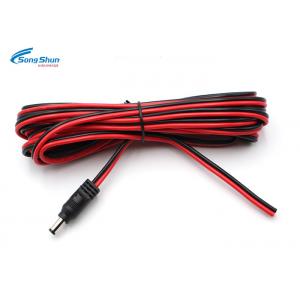 China Male Connector 2.1 Mm DC Power Cable , CCTV Camera LED DC Extension Lead supplier