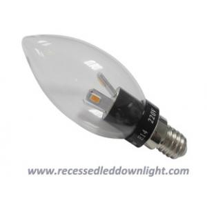 China E14 1W, 3W, 5W Balck Aluminum Flameless SMD Dimmable Led Candle Bulb With 360 Degree supplier