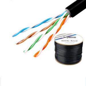 5.8MM black utp cat5e cable outdoor copper communication cat5e network cable