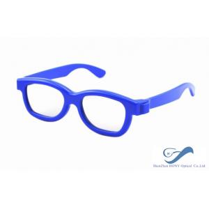 China Blue Frame Reald 3D Polarized Glasses Circular For Kids And Adult supplier