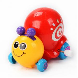 China Interesting Pull Back Toys , Size Customized Snail Wind Up Toy With Red Shell supplier