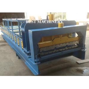 China Steel IBR Roofing Wall Roof Tile Making Machine Hydraulic Cutting Type supplier