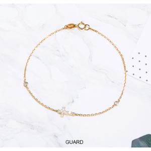 Online Gold Jewelry 0.13ct 18K Gold Diamond Cross Bracelets Meaningful Souvenir