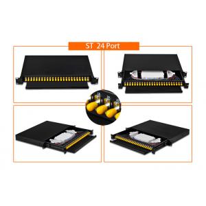 China Single Mode Fiber Optic Patch Panel Rack Mount 19 Inch 12 X LC / SC / FC / ST supplier