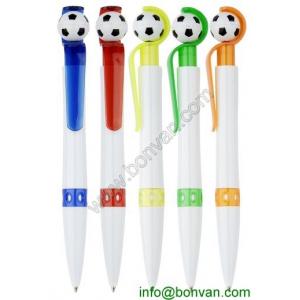 gift pen,football shape plastic pen, printed slogan branding gift ball pen