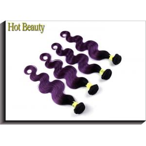 China Purple Ombre Virgin Hair Bundles Deep Curly Weave Natural Color Mshere Human Hair supplier