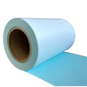 China HM2033L Model Thermal Paper Adhesive Label Material Eco Thermal Hotmelt Glue Blue Glassine Liner supplier