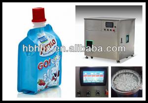 China cangzhou hongfa supply standing pouch with cap filling packing machine for flavor juice /milk on sale 