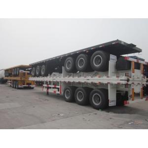China Low price flat deck container trailer with 3 axles 40ft flat bed trailer supplier