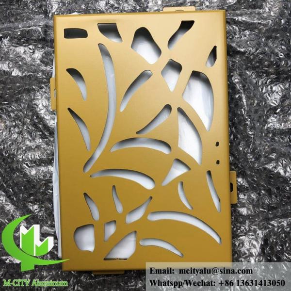 architectural aluminum facade for wall cladding powder coated RAL color gold