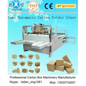 China Paper Board Carton Folding And Gluing Machine , High-Speed Vacuum Adsorption supplier