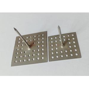 2"X 2" Insulation Fastener Pins Perforated Base Galvanized Steel Or Stainless Steel