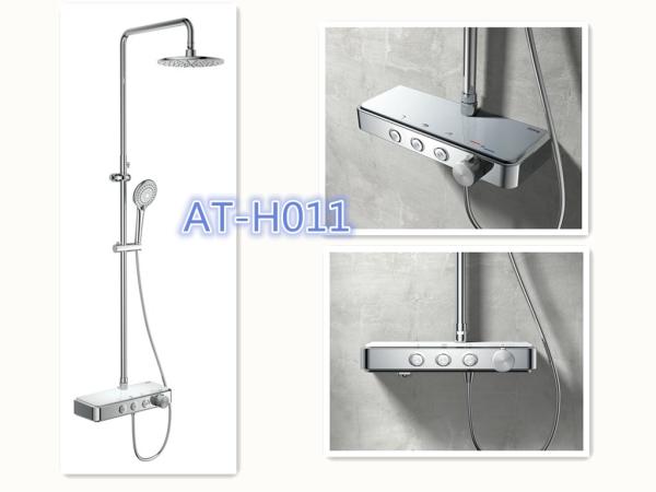 2019 new shower sets AT-H011 thermostatic shower panel with bracket Foshan factory wholesale