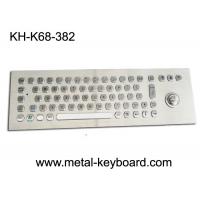 China Kiosk Self - Service Terminal Metallic Industrial Keyboard with Trackball , USB on sale