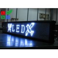China White Color LED Sign Board , Net Cord Control LED Scrolling Message Board For Advertising on sale