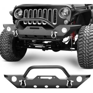 Jeep Wrangler Rock Crawler Front Off Road Metal Bumpers 63*16in Carbon Black