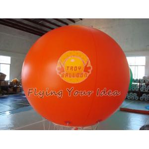 Huge Orange Color Waterproof Inflatable Round Balloons for Outdoor Advertising