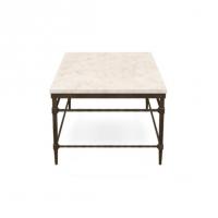 China Vintage Metal Frame Brushed Brass Small Modern Coffee Table With Crystal Stone Veneer Top on sale