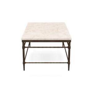 China Vintage Metal Frame Brushed Brass Small Modern Coffee Table With Crystal Stone Veneer Top supplier
