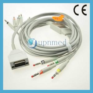 China Fukuda ME KP-500D 12 lead ekg cable,Banana 4.0(20K ohm resistance) supplier