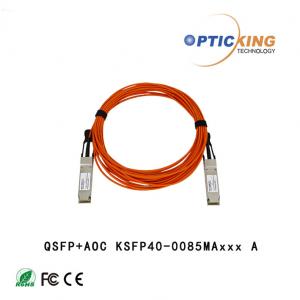 China OPTICKING 100m 40G QSFP+ AOC MMF SFF-8436 QSFP+ Active Optical Cable supplier