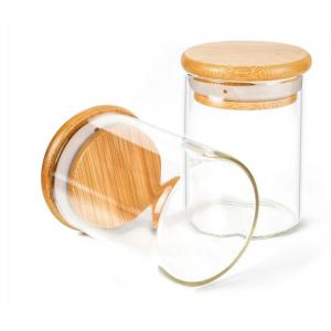 Kitchen Bamboo Lid Airtight Borosilicate Glass Food Storage Containers With Lids