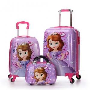 China Durable Kids Cartoon Luggage Lightweight Polyester With Zipper Closure supplier